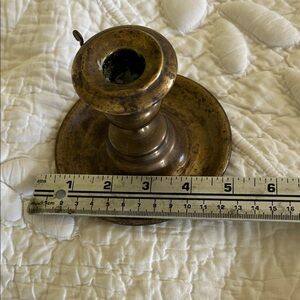 Vintage Brass Candle Holder from New England. Very old.